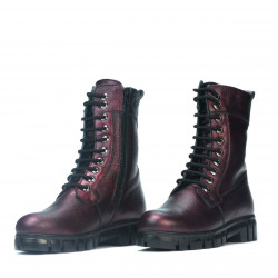 Botas mujer 3337 burdeos nácar
