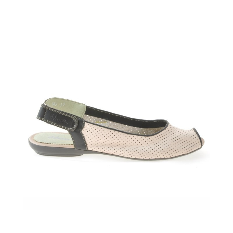 Sandalias mujer 583 rosa+café