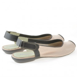 Sandalias mujer 583 rosa+café