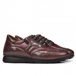 Zapatillas deportivas/casuales mujer 6005 burdeos combinado
