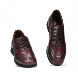 Zapatillas deportivas/casuales mujer 6005 burdeos combinado