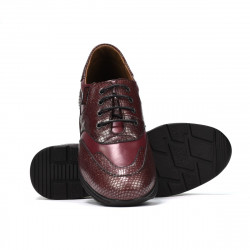 Zapatillas deportivas/casuales mujer 6005 burdeos combinado