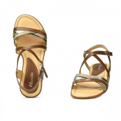 Sandalias mujer 5058 marrón combinado