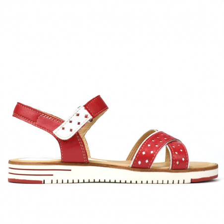 Sandalias de mujer 5061 jengibre+blanco
