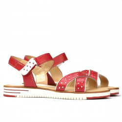 Sandalias de mujer 5061 jengibre+blanco