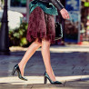 Zapatos elegantes de mujer 1261 charol verde perla