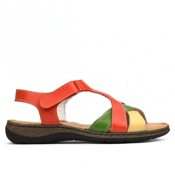Sandalias de mujer 5046 naranja combinado