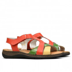 Sandalias de mujer 5046 naranja combinado