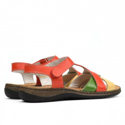 Sandalias de mujer 5046 naranja combinado