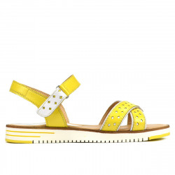Sandalias de mujer 5061 amarillo+blanco