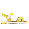 Sandalias de mujer 5061 amarillo+blanco