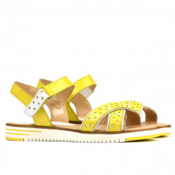 Sandalias de mujer 5061 amarillo+blanco