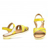 Sandalias de mujer 5061 amarillo+blanco