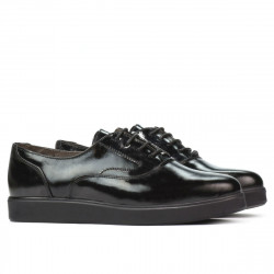 Zapatos casuales de mujer 664 charol negro