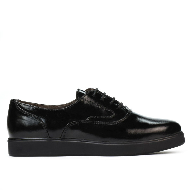 Zapatos casuales de mujer 664 charol negro