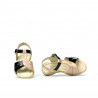 Sandalias para niños pequeños 40c charol negro+marfil