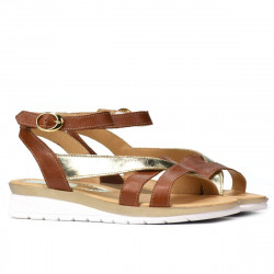 Sandalias de mujer 5060 marrón combinado
