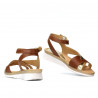 Sandalias de mujer 5060 marrón combinado