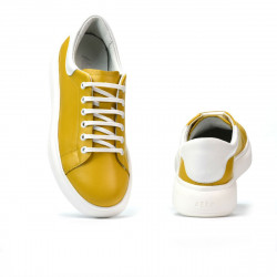 Zapatillas deportivas mujer 6008 amarillo combinado