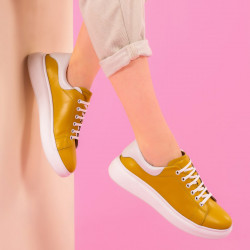 Zapatillas deportivas mujer 6008 amarillo combinado