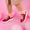 Zapatillas deportivas mujer 6008 rojo combinado