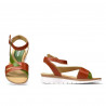 Sandalias de mujer 5060 naranja combinado