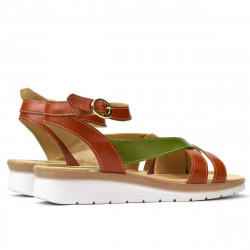 Sandalias de mujer 5060 naranja combinado