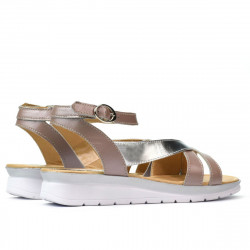Sandalias mujer 5060 rosa empolvado combinado
