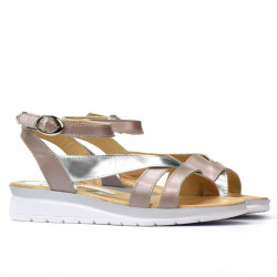 Sandalias mujer 5060 rosa empolvado combinado