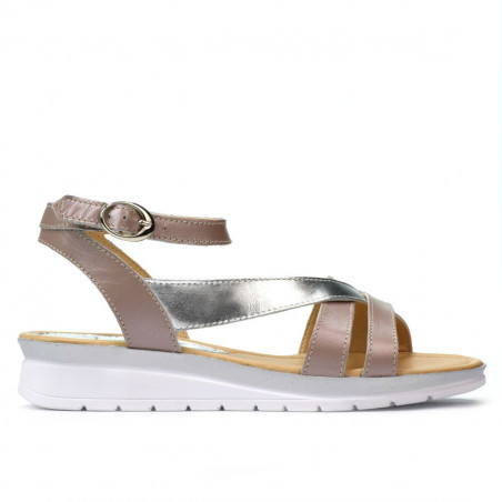 Sandalias mujer 5060 rosa empolvado combinado