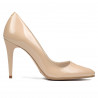 Zapatos elegantes para mujer 1246 charol beige nácar