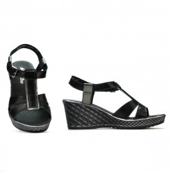 Sandalia mujer 5065 negro combinado