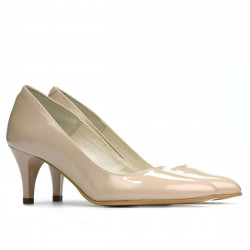 Zapatos elegantes de mujer 1242 charol marfil