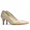 Zapatos elegantes de mujer 1242 charol beige nacarado