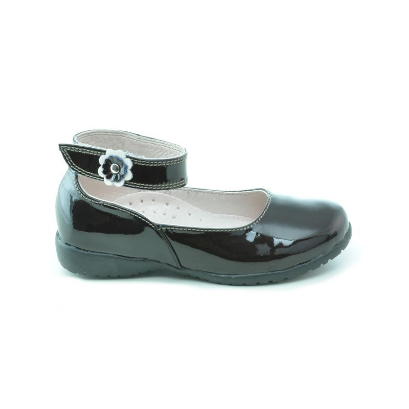 Zapatos para niños pequeños 17c charol marrón