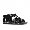Sandalias para niños pequeños 66c charol negro