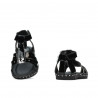 Sandalias para niños pequeños 66c charol negro