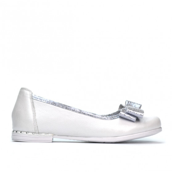 Zapatos para niños 174 blanco nacarado combinado