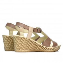 Sandalias de mujer 5065 cappuccino combinado