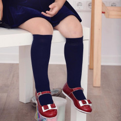 Zapatos para niños pequeños 51c charol burdeos+blanco