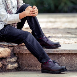 Zapatos para niños 163 en burdeos