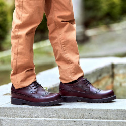 Zapatos para niños 163 en burdeos