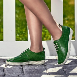 Mocasines mujer 688 verde crudo