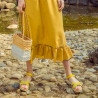 Sandalias de mujer 5061 amarillo+blanco lifestyle
