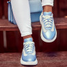 Zapatillas deportivas mujer 6015 azul nácar combinado