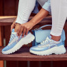Zapatillas deportivas mujer 6015 azul nácar combinado