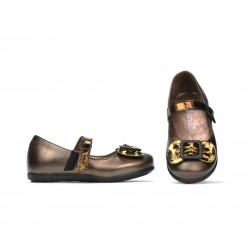 Zapatos para niños pequeños 67c marrón nacarado combinado