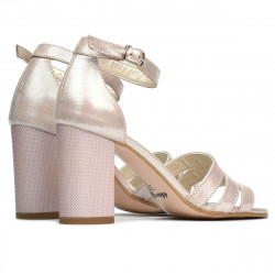 Sandalias de mujer 1277 satinado empolvado