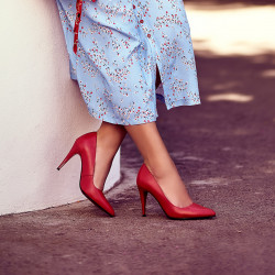 Zapatos elegantes mujer 1234 rojo