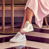 Zapatos deportivos/casuales de mujer 6010 blanco nácar combinado